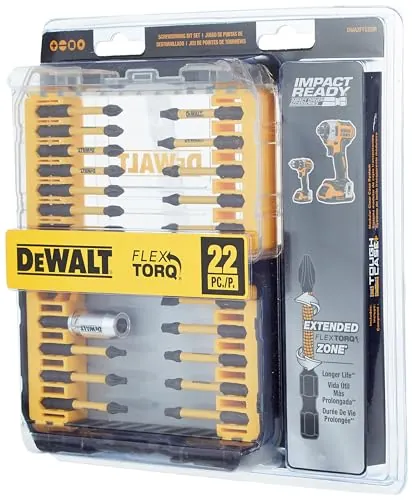 DeWalt FlexTorq Impact Driver Bit Set (22-Piece)