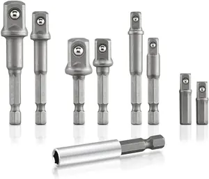 Neiko 00257 Socket Adapter Extension Drill-Bit Set (9-Piece)