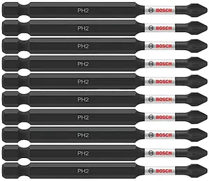 Bosch Impact Tough Phillips #2 Screwdriving Power Bits (10-Pack)