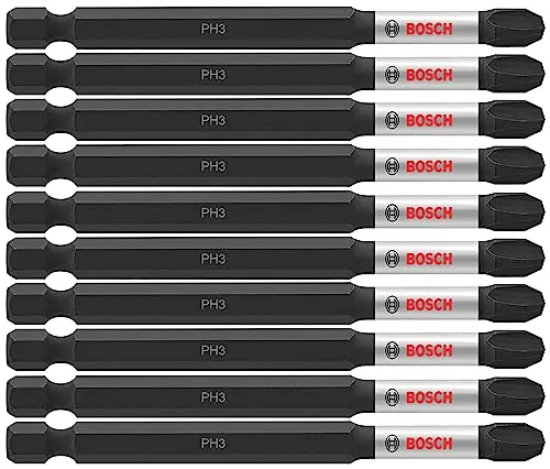 Bosch ITPH335B 10-Pack 3-1/2 In. Phillips #3 Impact Tough Screwdriving