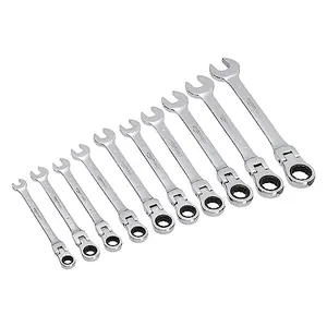 Amazon Basics Flexible Gear Ratcheting Wrench Set (10-Piece)