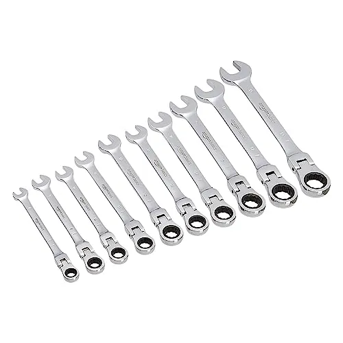 Amazon Basics Flexible Gear Ratcheting Wrench Set (10-Piece)