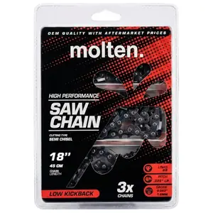 3 Pack Stihl Chainsaw Chain 18 Inch Fits MS250 MS251 MS251C