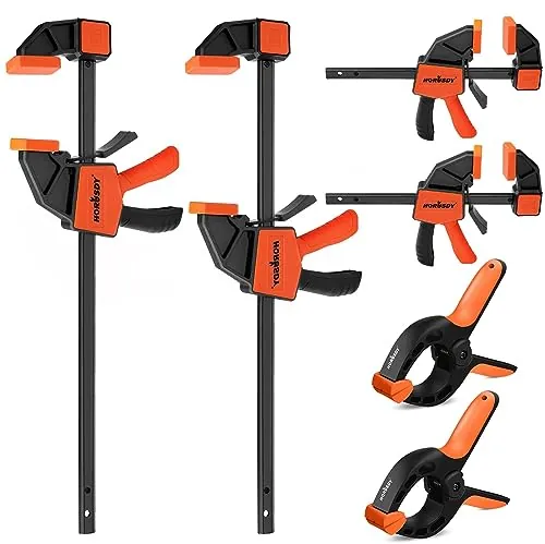 Horusdy 6-Pack Wood Clamps for Woodworking