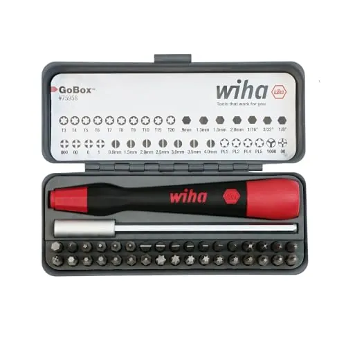 Wiha 75958 PicoFinish Precision Micro Bit Set with Extension (36-Piece)