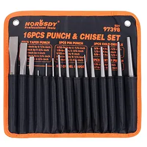 Horusdy 16-Piece Punch and Chisel Set