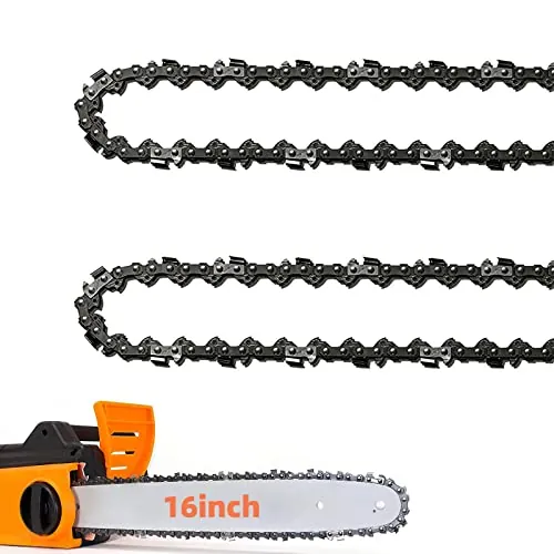 2 Pack 16 Inch Chainsaw Chain 56 Drive Links 0.050" Gauge