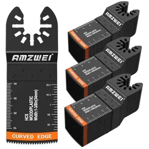 Amzwei 54 Pcs Wood Oscillating Multitool Blades Curved Edge