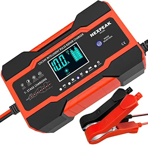 10Amp Battery Charger Smart Car Trickle Charger 12V 24V Battery