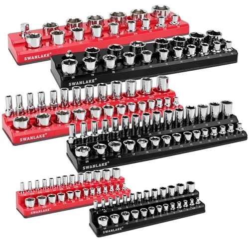 6-piece Magnetic Socket Organizer Set