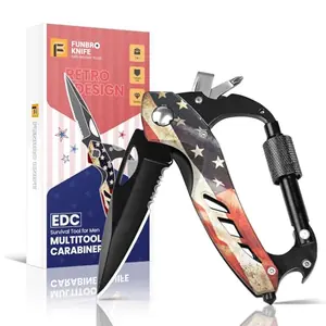 Funbro Multitool Carabiner Knife Tools for Men