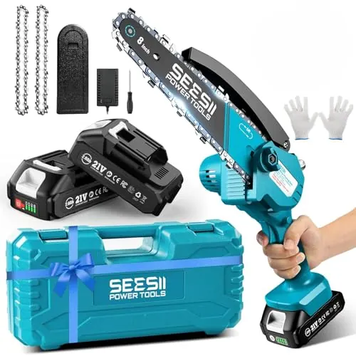 Seesii Mini Chainsaw Cordless 8 inch