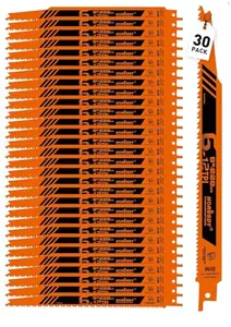 Horusdy 30Pack 9 Inch 6-12 TPI Reciprocating Saw Blade Wood Pruning