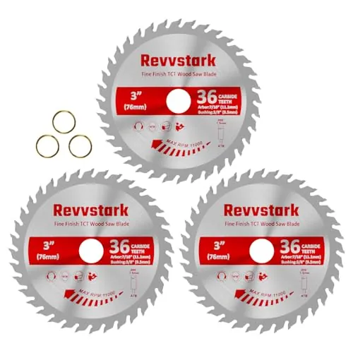 Revvstark 3 Pcs 3 in 36T Circular Saw Blade for Wood