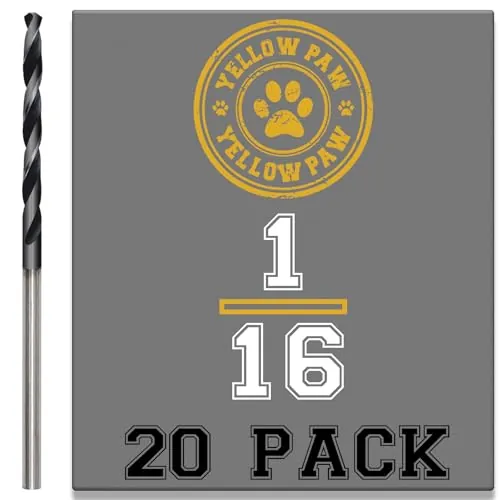1/16 Inch Drill Bit (20 Pack) Industrial Grade M35 Cobalt Titanium