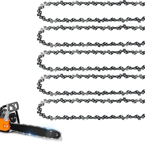 5 Pack 10 Inch Chainsaw Chain 3/8" LP Pitch 0.050" Gauge 40 Drive Links