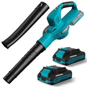 Leaf Blower Cordless 21V Electric with 2 Batteries