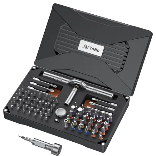 74 in 1 Magnetic Ratchet Screwdriver Set with Detachable T Handle